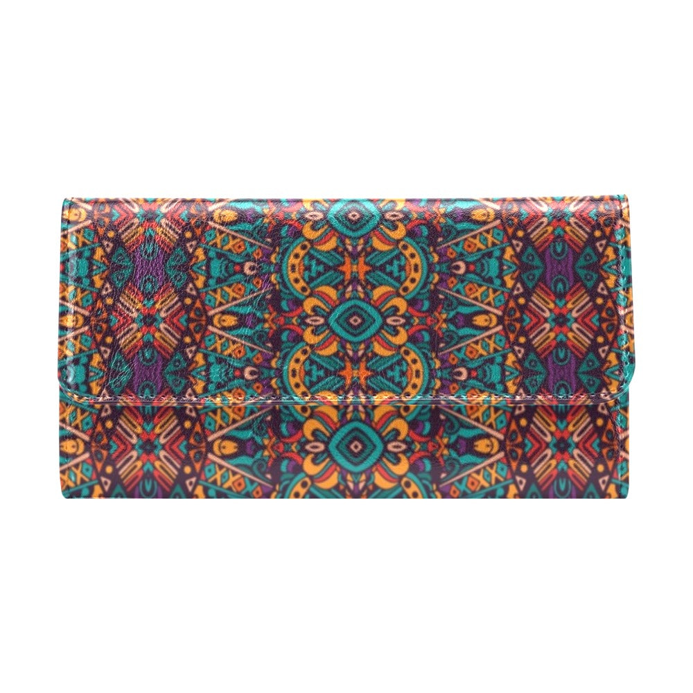 Ethnic Style Print Pattern Women's Trifold Wallet