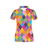 Harlequin Pattern Print Design 02 Women's Polo Shirt