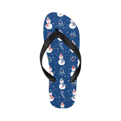 Snowman Print Design LKS306 Flip Flops