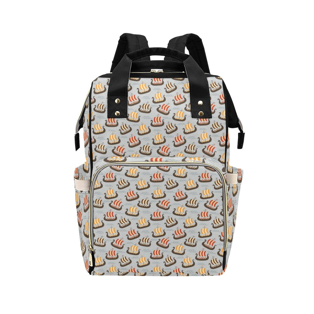 Vikings Print Design LKS308 Diaper Bag Backpack
