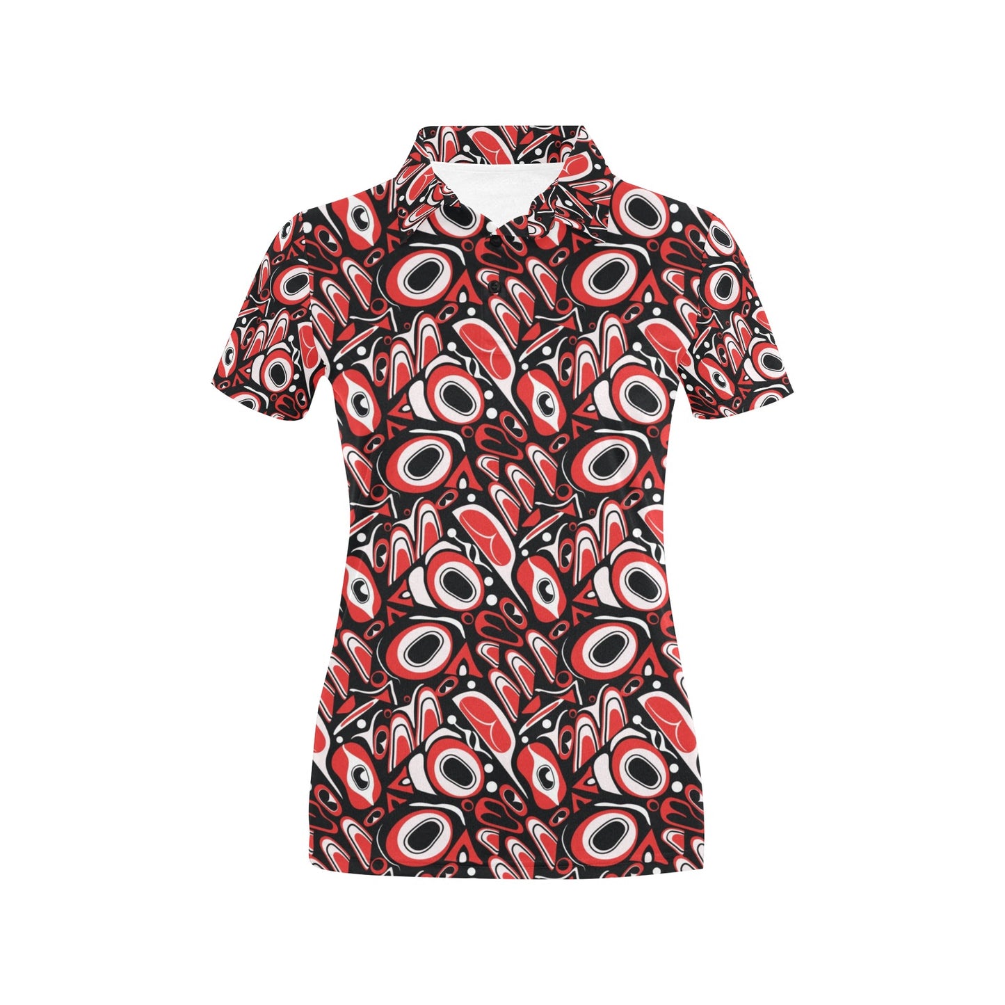 Totem Pole Texture Design Women's Polo Shirt