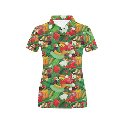 Salad Mix Vegetableprint Design LKS301 Women's Polo Shirt