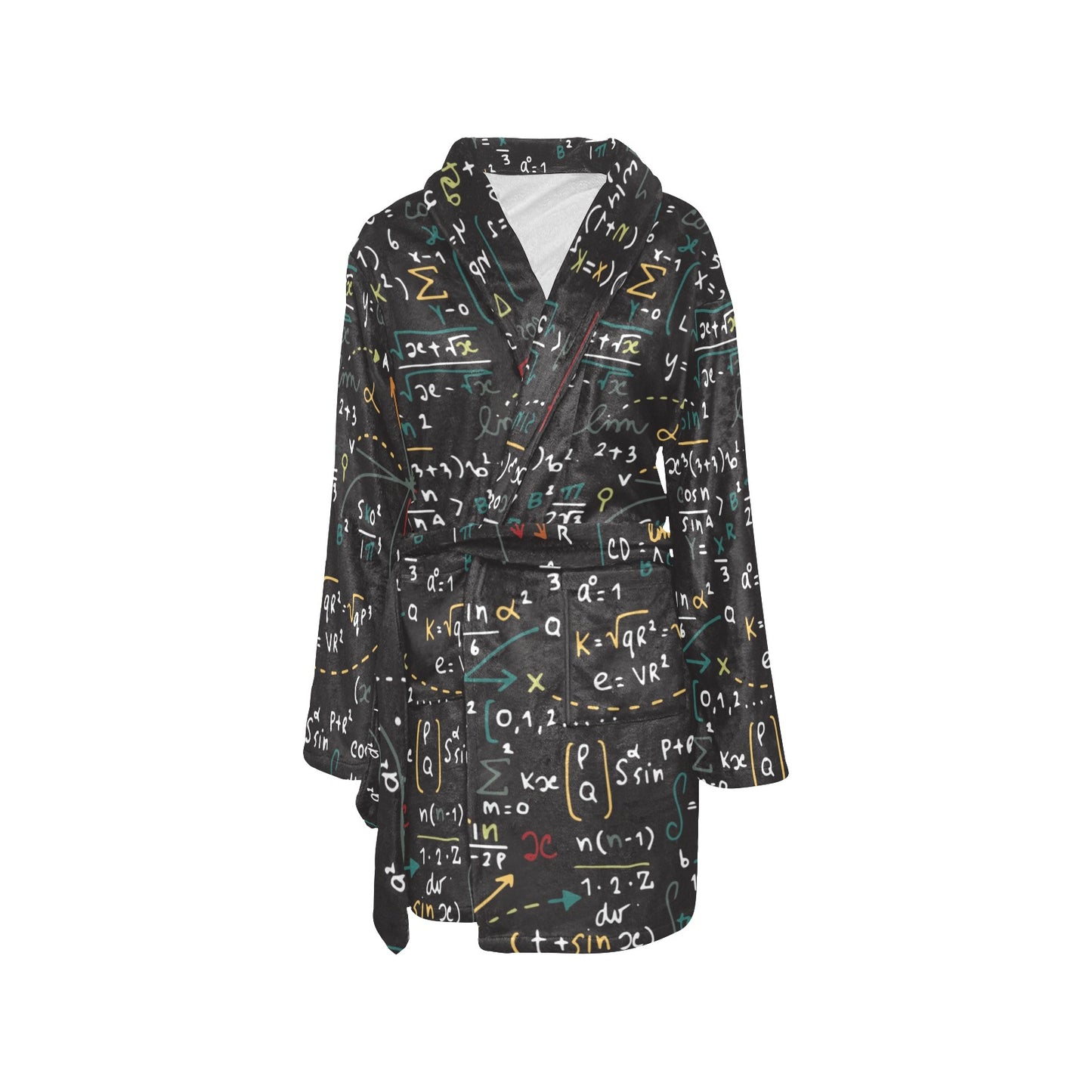Math Pattern Print Design 04 Women's Fleece Robe
