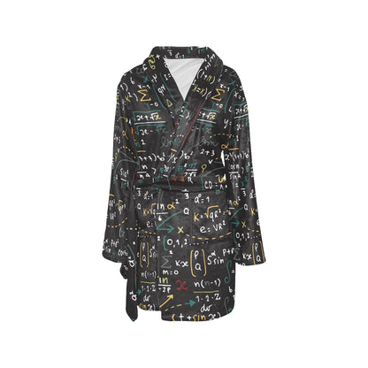 Math Pattern Print Design 04 Women's Fleece Robe