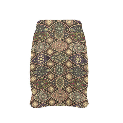 Mandala Motif Themed Design Print 17" Golf & Pickleball Skort with Pockets