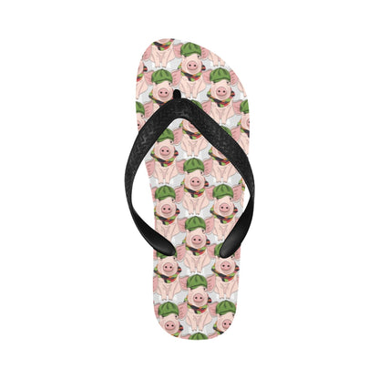 Pig Print Design LKS403 Flip Flops