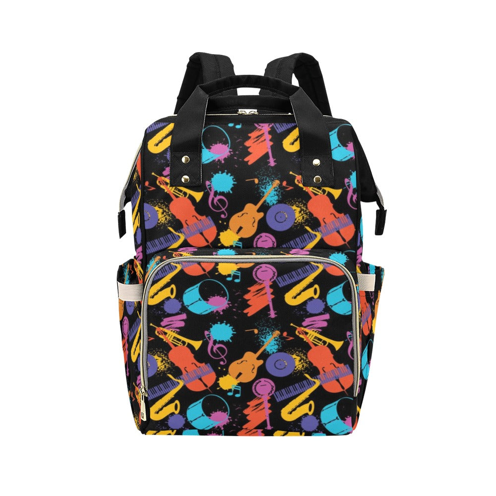 Saxophone Print Design LKS406 Diaper Bag Backpack