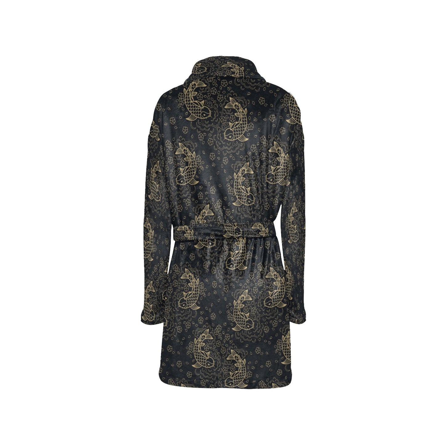 KOI Fish Pattern Print Design 02 Women's Fleece Robe