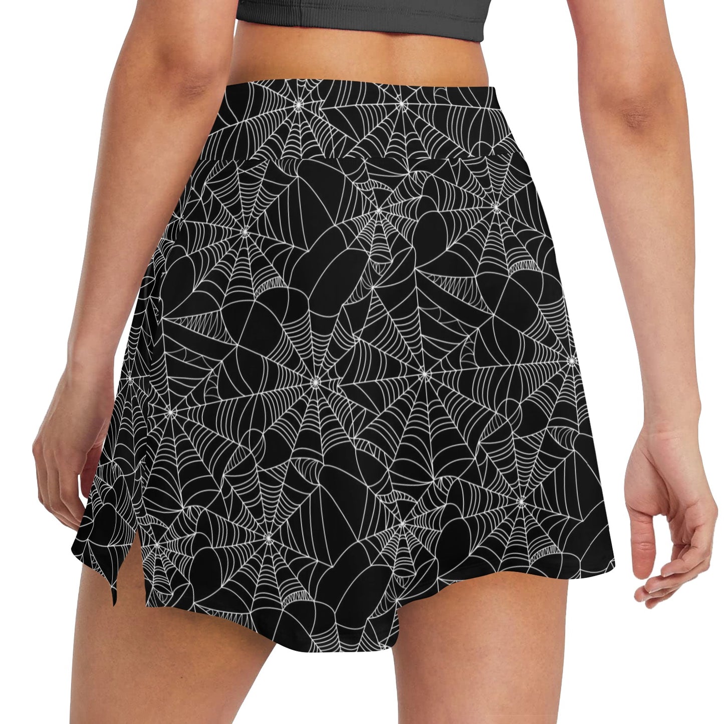 Spider Web Print Design LKS301 17" Golf & Pickleball Skort with Pockets