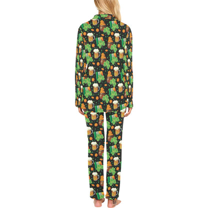 St Patricks Day Print Design LKS303 Women's Long Pajama Set