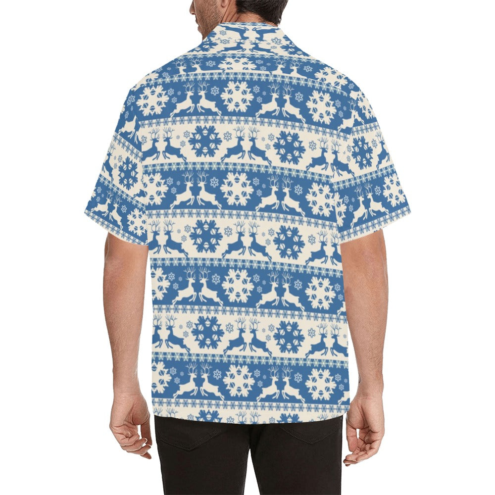 Reindeer Print Design LKS401 Men's Men's Hawaiian Shirt