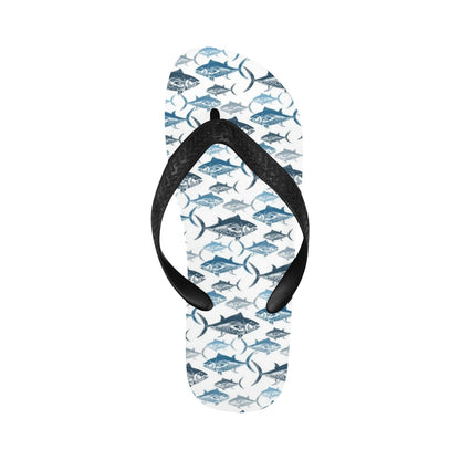 Tuna Fish Print Design LKS303 Flip Flops
