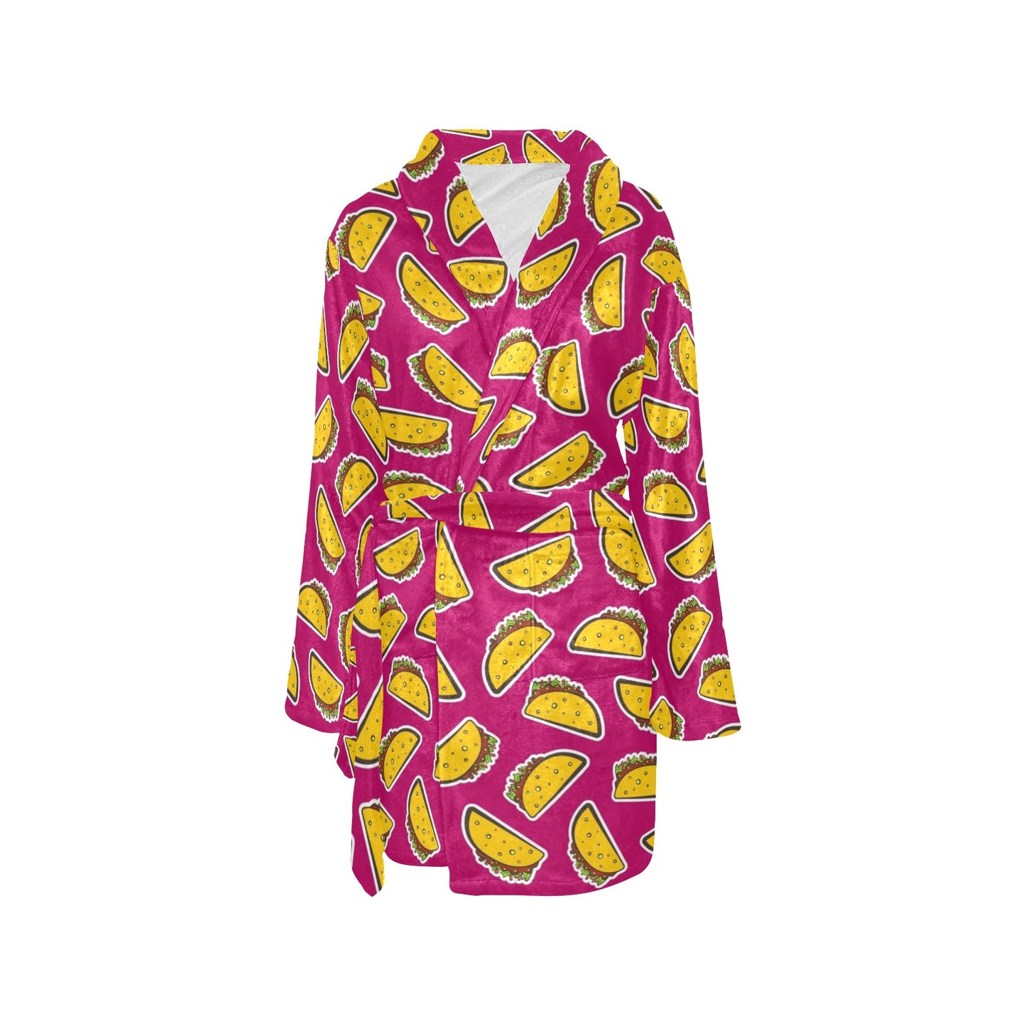 Taco Pattern Print Design TC01 Women's Fleece Robe