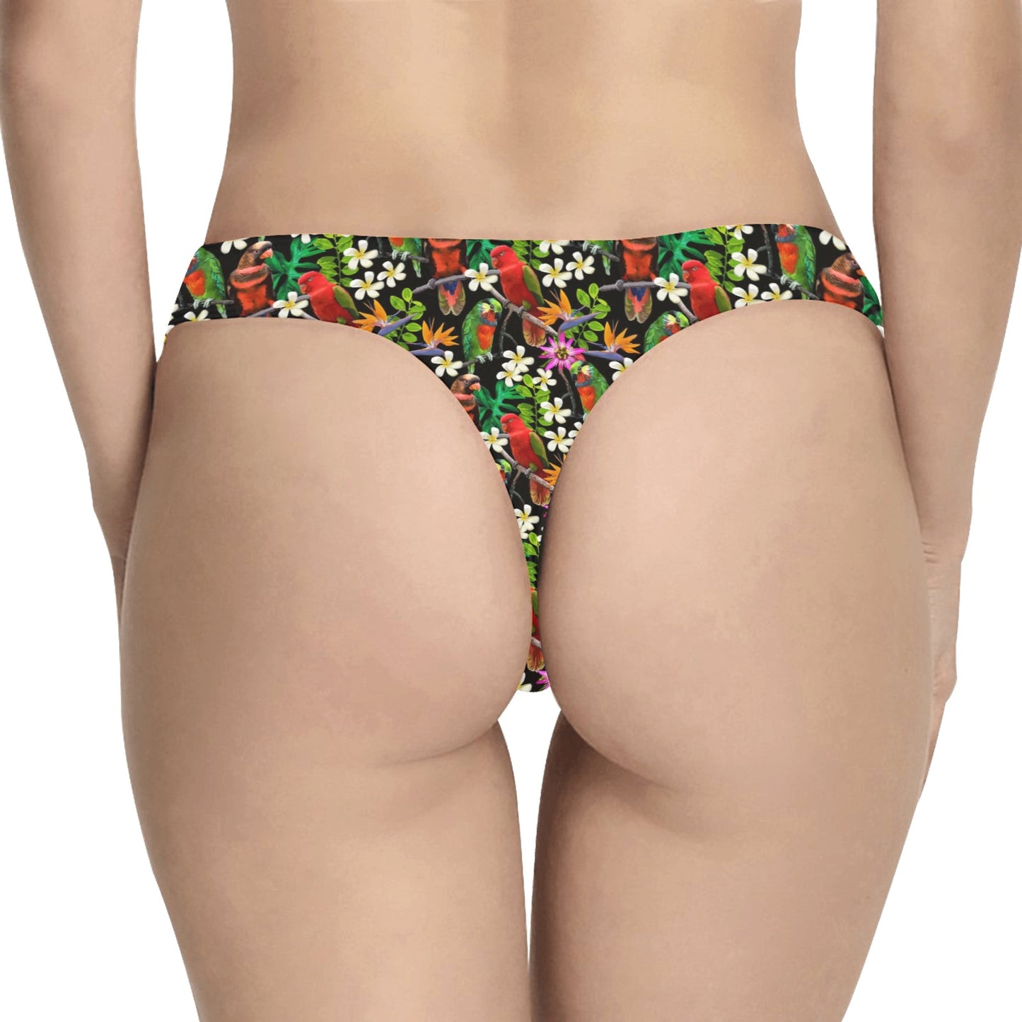 Parrot Design Print Women's Thongs