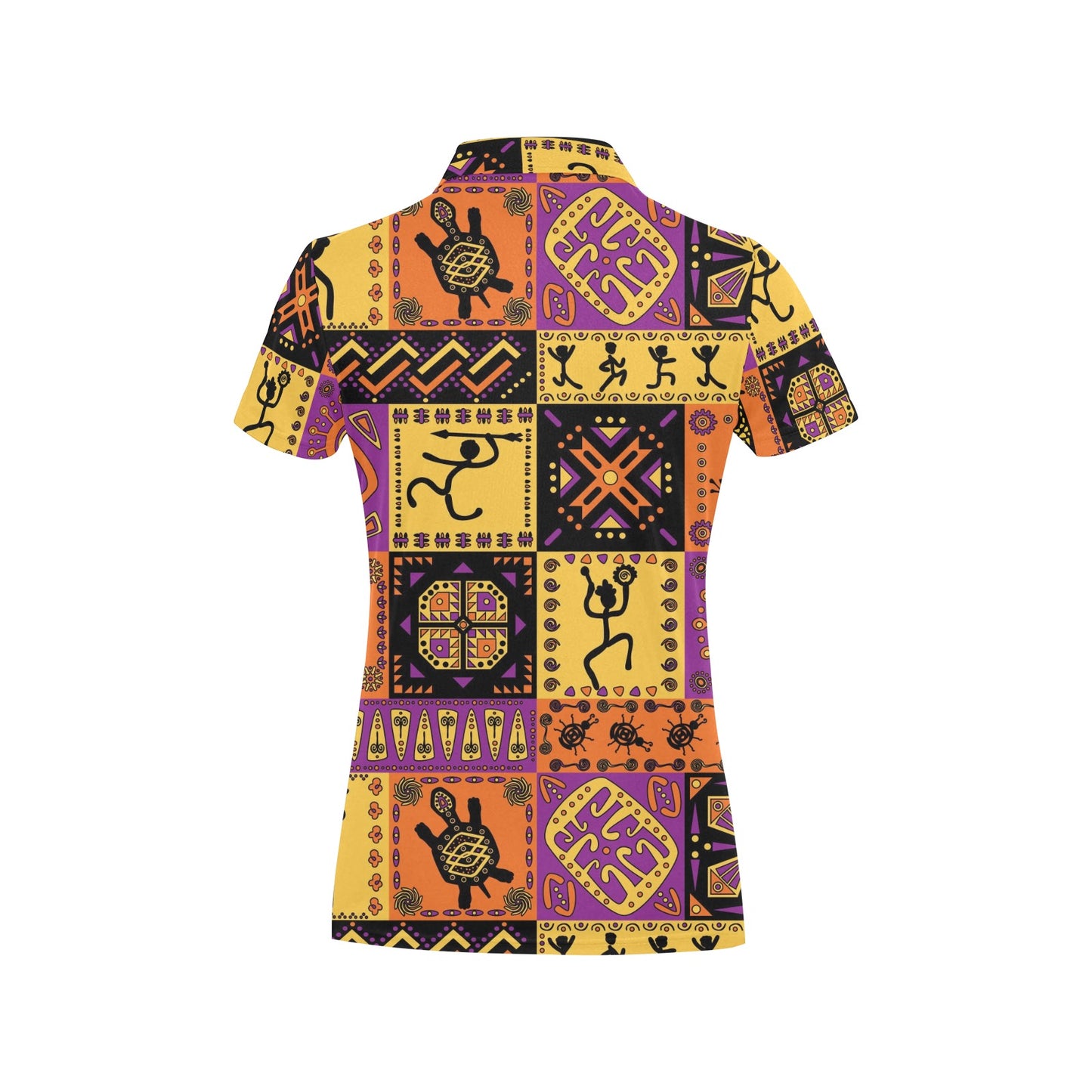 African Pattern Print Design 02 Women's Polo Shirt