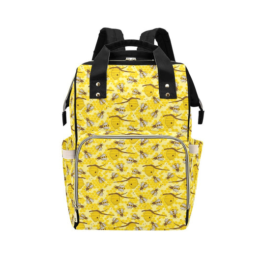 Bee With Honeycomb Print Design LKS302 Diaper Bag Backpack