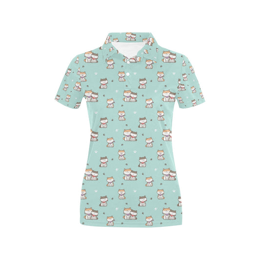 Shiba Inu Print Design LKS302 Women's Polo Shirt