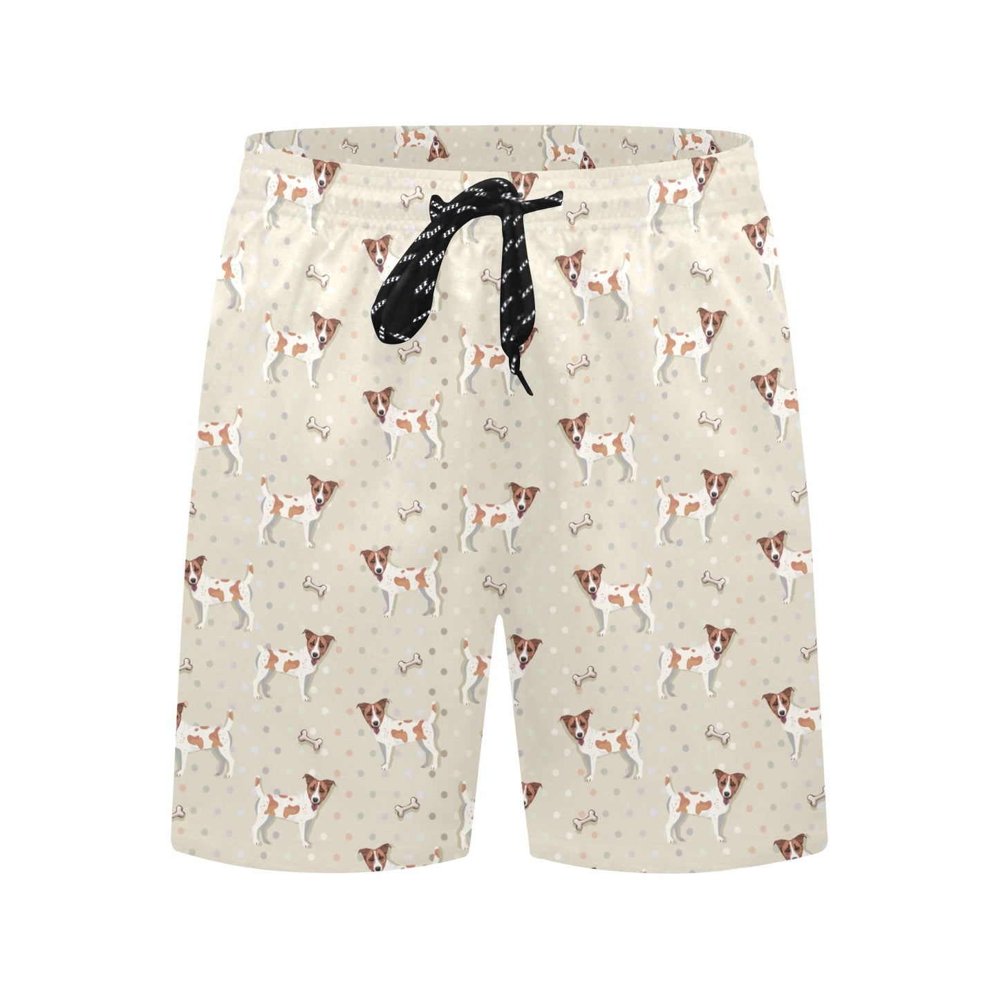 Russell Terriers With Bone Print Design LKS302 Men's Swim Trunks Beach Shorts