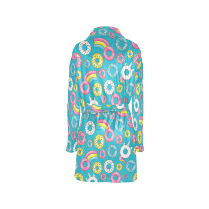 Donut Pattern Print Design DN013 Women's Fleece Robe