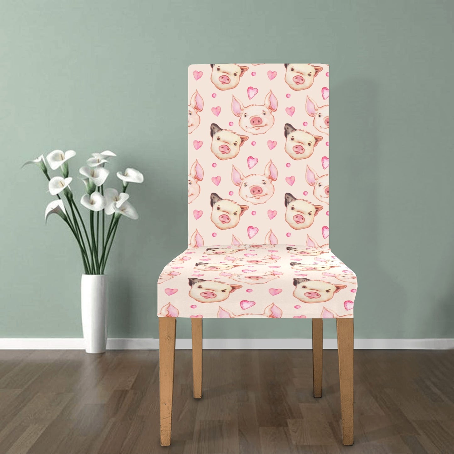 Pig Print Design LKS406 Dining Chair Slipcover
