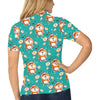 Hamster Pattern Print Design 01 Women's Polo Shirt