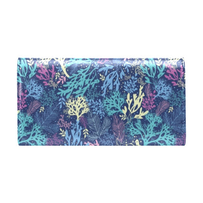 Seaweed Print Design LKS301 Women's Trifold Wallet