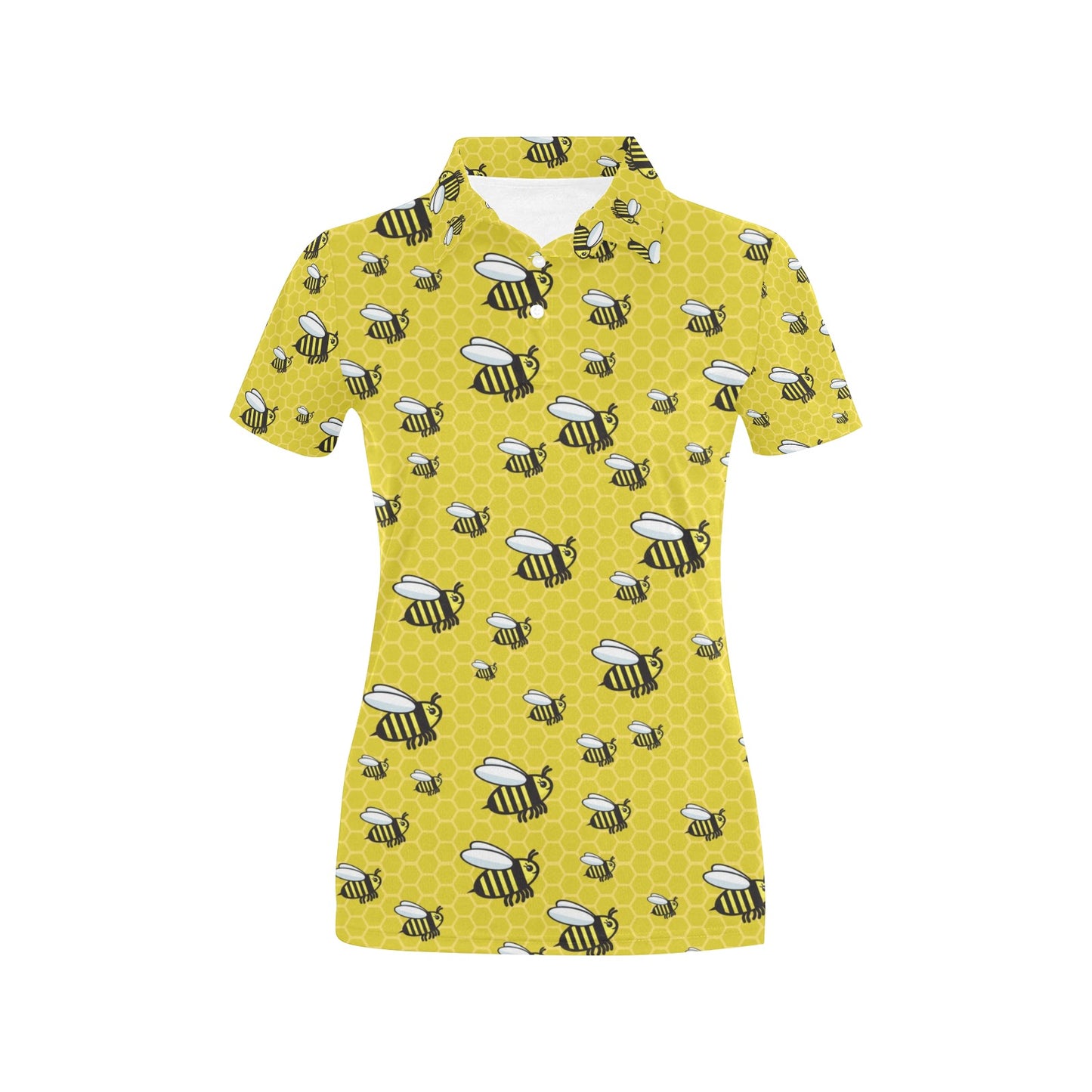 Bee Cute Print Design LKS308 Women's Polo Shirt