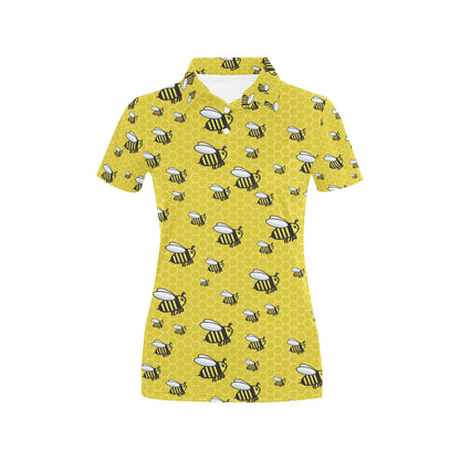 Bee Cute Print Design LKS308 Women's Polo Shirt