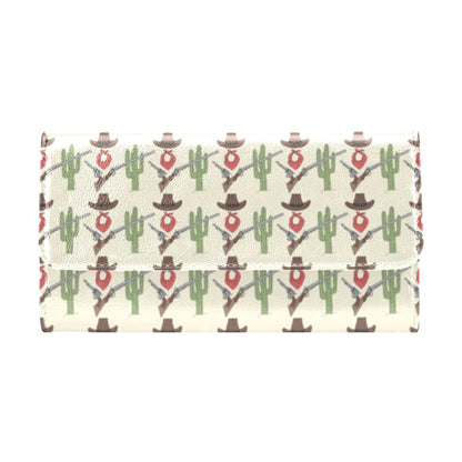 Western Cowboy Print Women's Trifold Wallet
