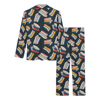 Book Pattern Print Design 07 Women's Long Pajama Set