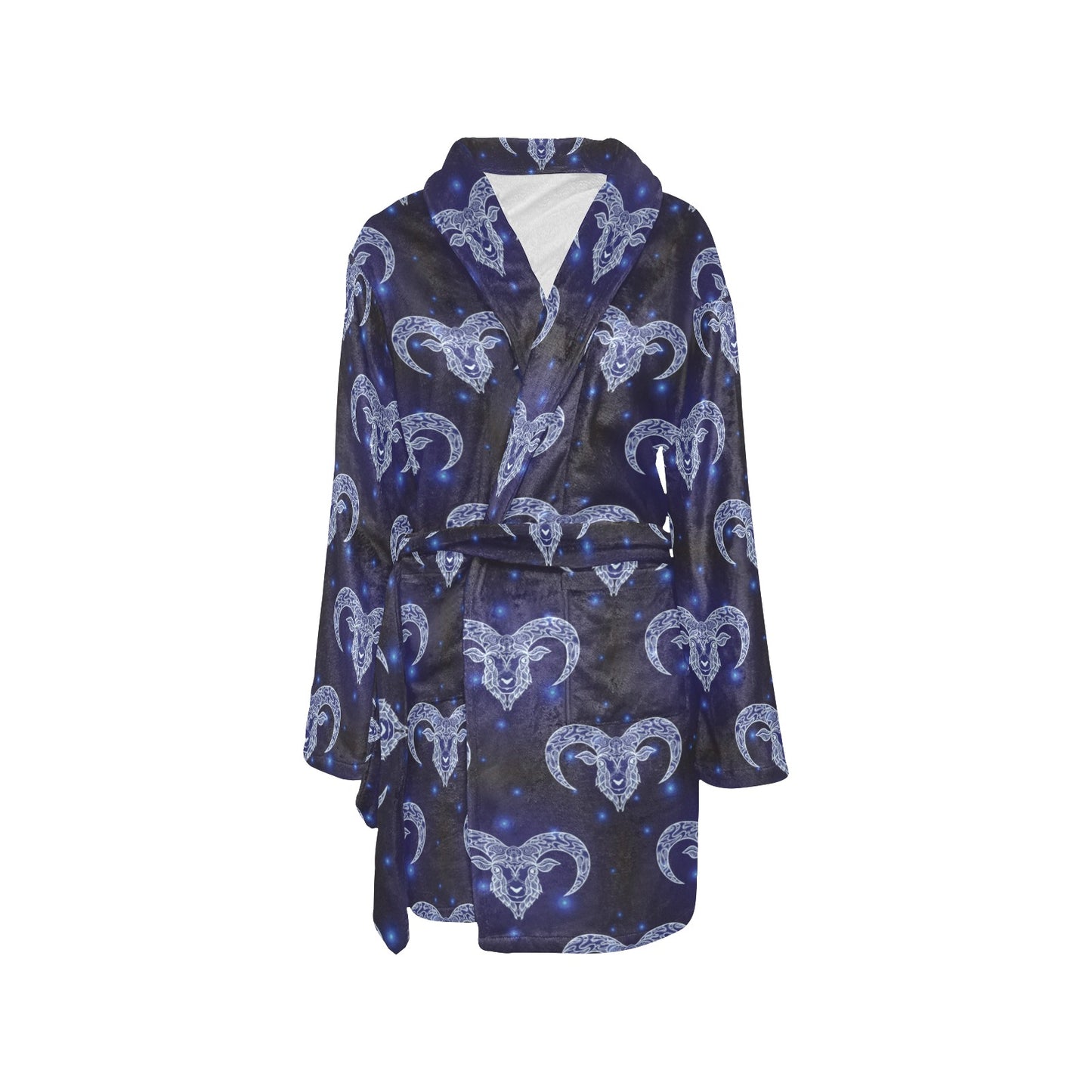 Aries Zodiac Pattern Print Design 01 Women's Fleece Robe