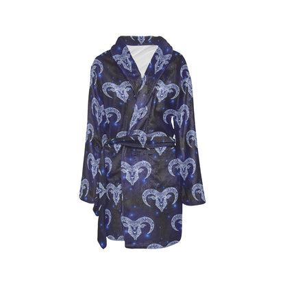 Aries Zodiac Pattern Print Design 01 Women's Fleece Robe