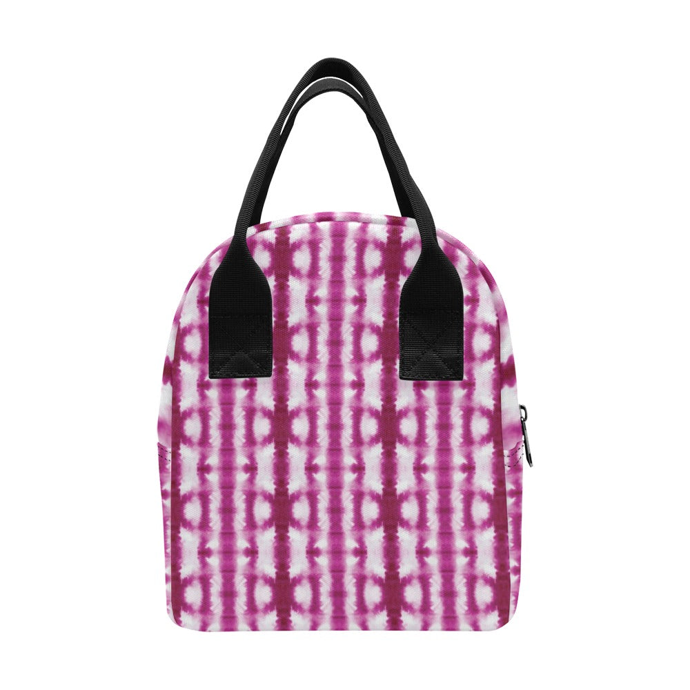 Tie Dye Dark Pink Print Design LKS303 Insulated Lunch Bag