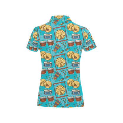 Percussion Pattern Print Design 03 Women's Polo Shirt