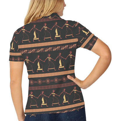 Ancient Greek Human Print Design LKS306 Women's Polo Shirt