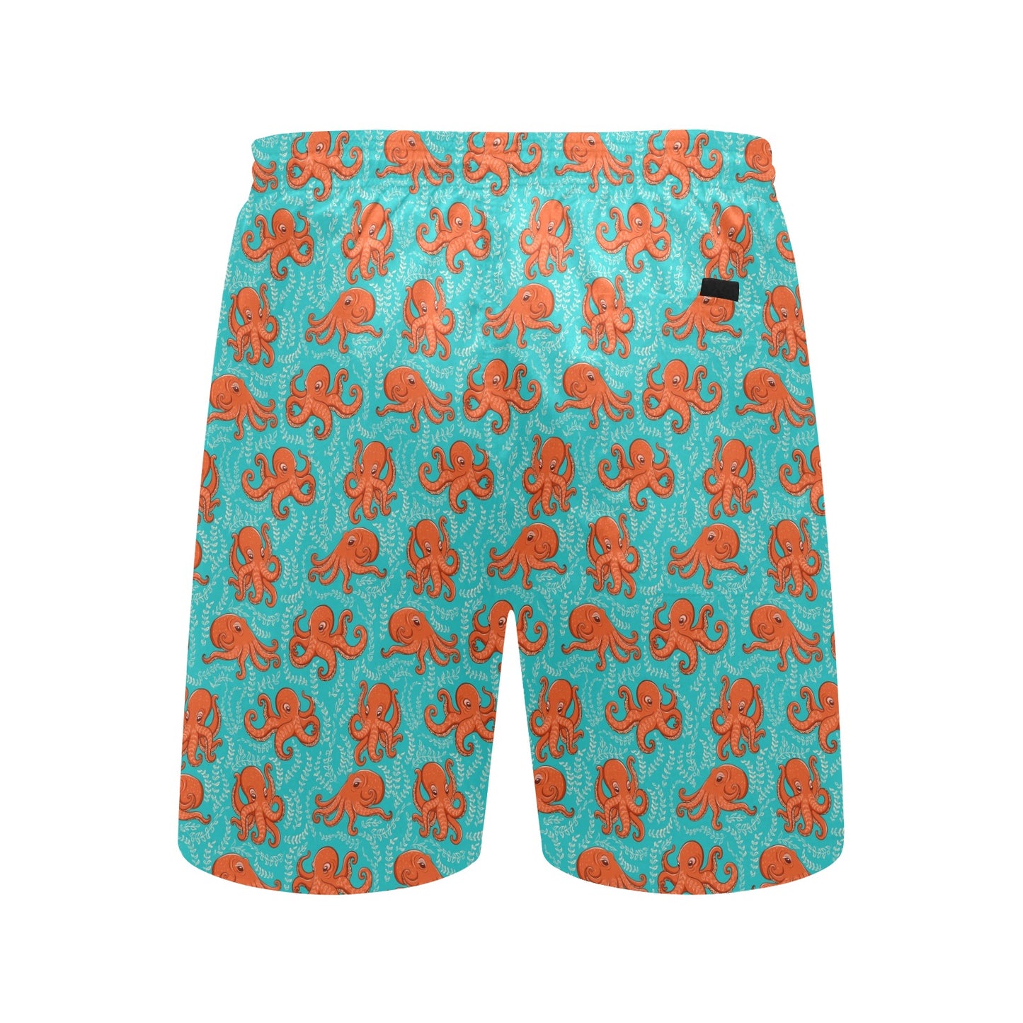 Octopus Cartoon Design Print Themed Men's Swim Trunks Beach Shorts