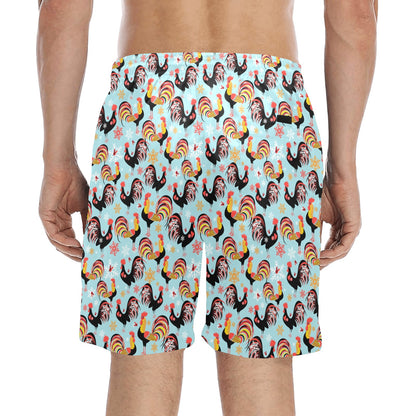 Rooster Themed Design Men's Swim Trunks Beach Shorts