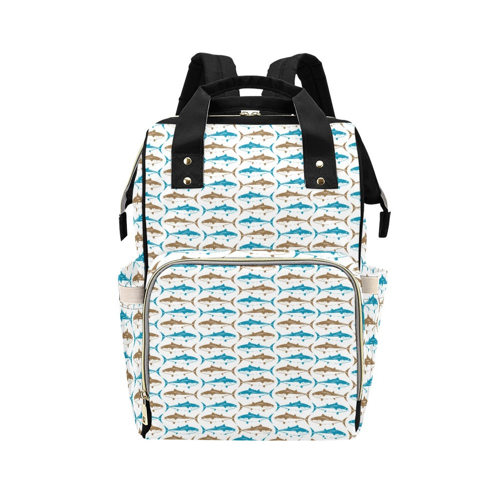 Tuna Fish Print Design LKS301 Diaper Bag Backpack