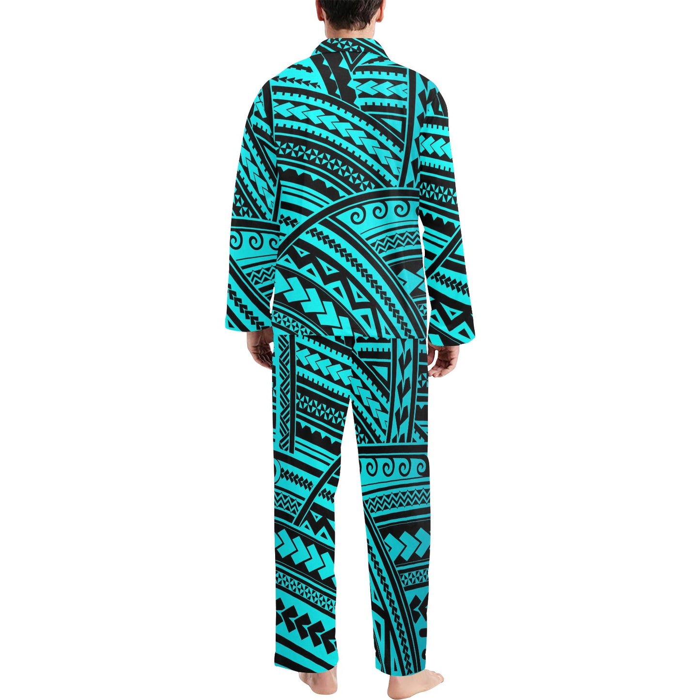 Polynesian Tribal Men's Long Pajama Set