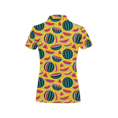 Watermelon Pattern Print Design WM02 Women's Polo Shirt