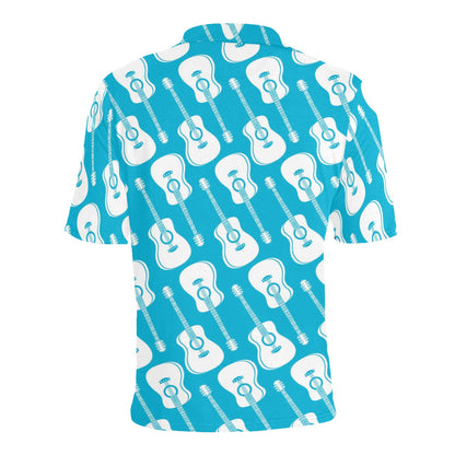 Acoustic Guitar Print Design LKS404 Men Polo Shirt