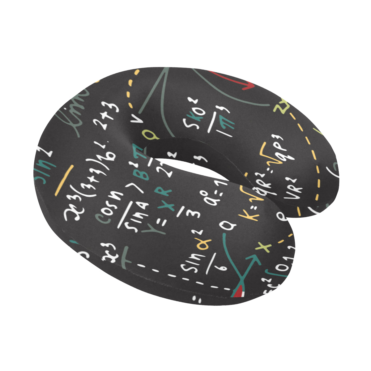 Math Pattern Print Design 04 U-Shaped Travel Neck Pillow