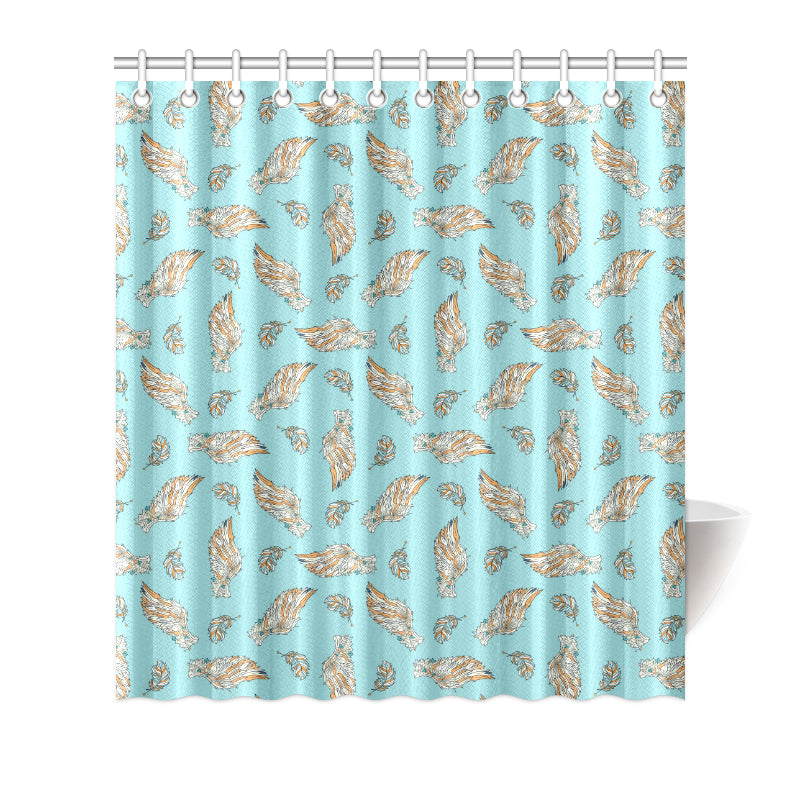 Angel Wings Pattern Print Design 03 Shower Curtain