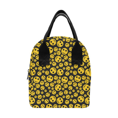 Smiley Face Emoji Print Design LKS304 Insulated Lunch Bag