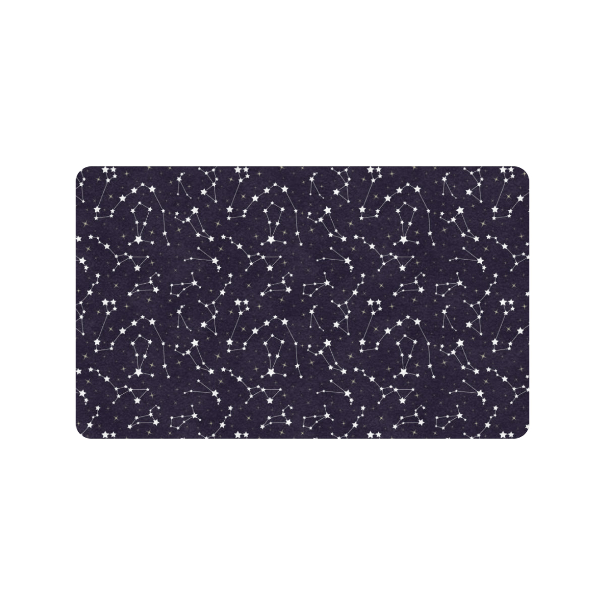 Zodiac Star Pattern Design Print Rubber Doormat