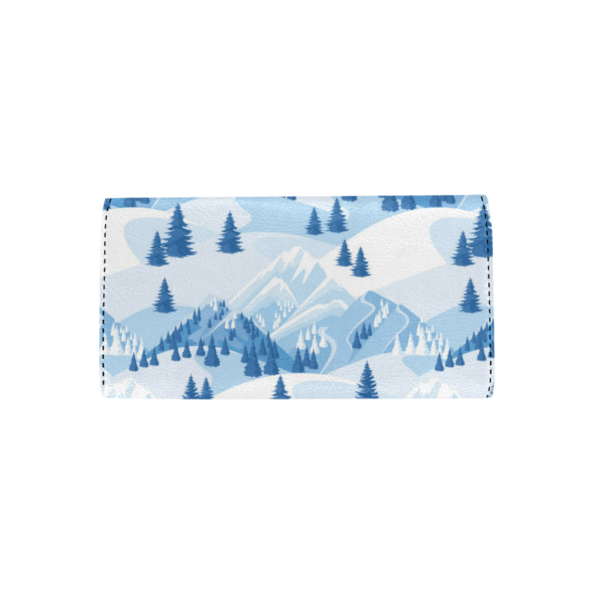 Mountain Pattern Print Design 03 Women's Trifold Wallet
