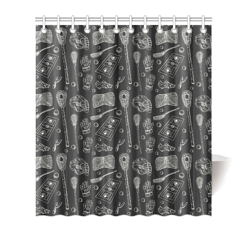 Lacrosse Pattern Print Design 01 Shower Curtain