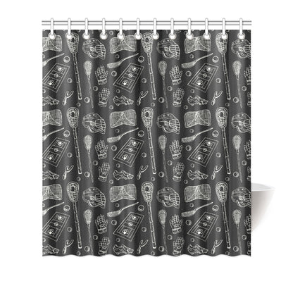 Lacrosse Pattern Print Design 01 Shower Curtain