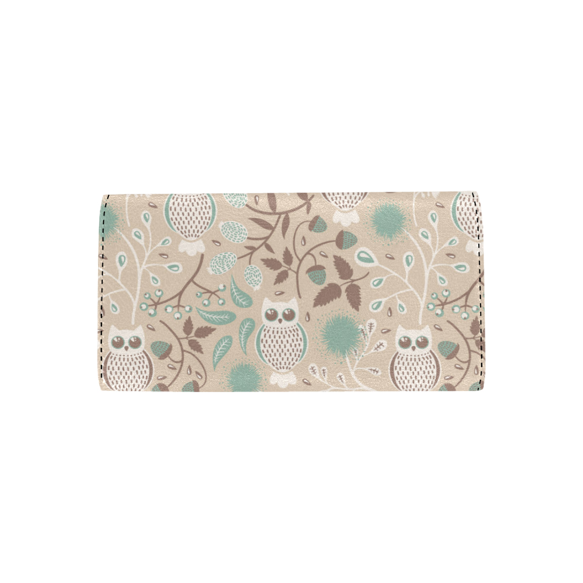 Owl Pattern Print Design A02 Women's Trifold Wallet
