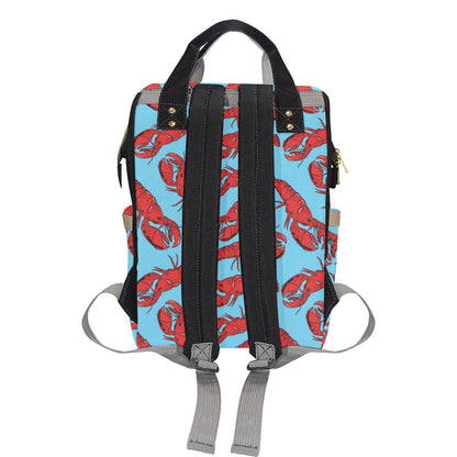 Lobster Red Pattern Print Design 03 Diaper Bag Backpack